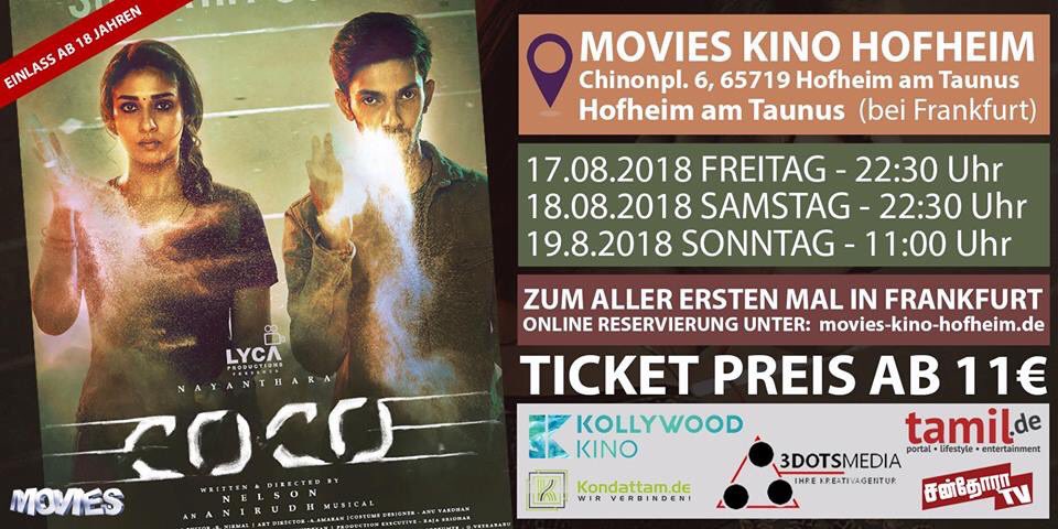 KollywoodCinima's tweet photo. . #LadySuperstar in #KolamaavuKokila Oversea Theater Listing. Grand WW Release
Reason to Watch
* #Nayanthara Role
* @iYogiBabu comedy
* @anirudhofficial Musical
* Strong Technical Team
* Good Script
#2DaysToGoForCoCo
#CoCoin2Days #Kollywoodcinemaa
#IndiaIndependenceDay https://t.co/dZof8G95Ai