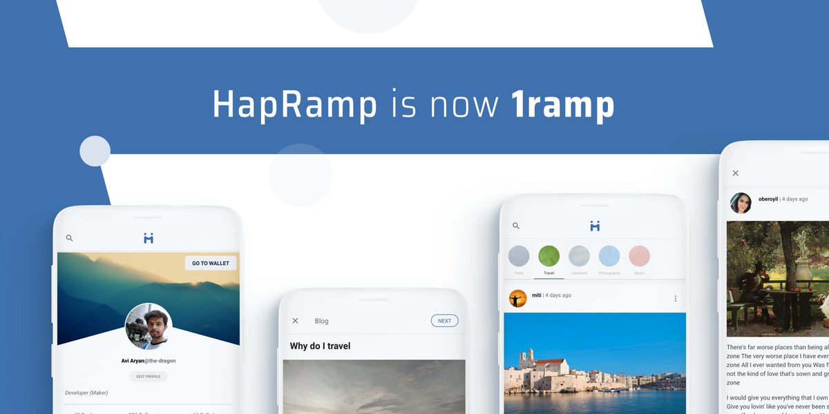 Hapramp's tweet photo. #HapRamp is now #1ramp! 🎉
Follow us @the1ramp for future updates. https://t.co/mELVesPJs8
