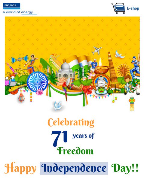 RexelIndia's tweet photo. On behalf of Rexel India, here's wishing all a very Happy Independence Day
#rexelindia #IndependenceDay2018 #IndependenceDay #IndependenceDaySpecial https://t.co/cCfKM5nK7n