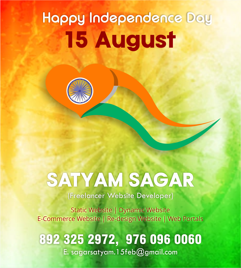 satyamsagar1988's tweet photo. #HappyIndependenceDay #HappyIndependenceDay2018 #HappyIndependence15Aug2018 #FreelancerWebDeveloper #IndependenceDayIndia #IndependenceDay2018 #IndiaIndependenceDay #HappyIndependenceDayIndia #RedFort #स्वतंत्रता_दिवस #AgraFreelancerWebDeveloper https://t.co/oerOtCcwyg