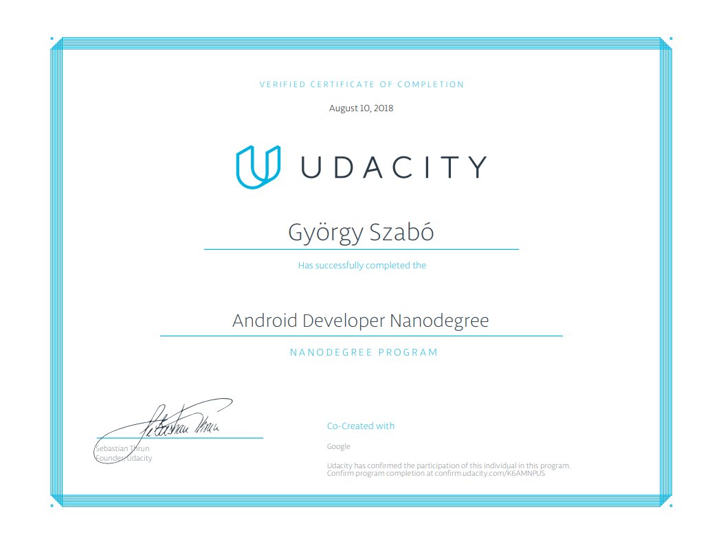 Yay! Another year, another certificate! Anyhow, I'm still at the beginning of this wonderful journey. 
Thank you <a href="/Google/">Google</a>
and <a href="/udacity/">Udacity</a> for making it possible for thousands of people to get a chance to change their lives! 
#androiddeveloper #madewithudacity #udacityscholar
