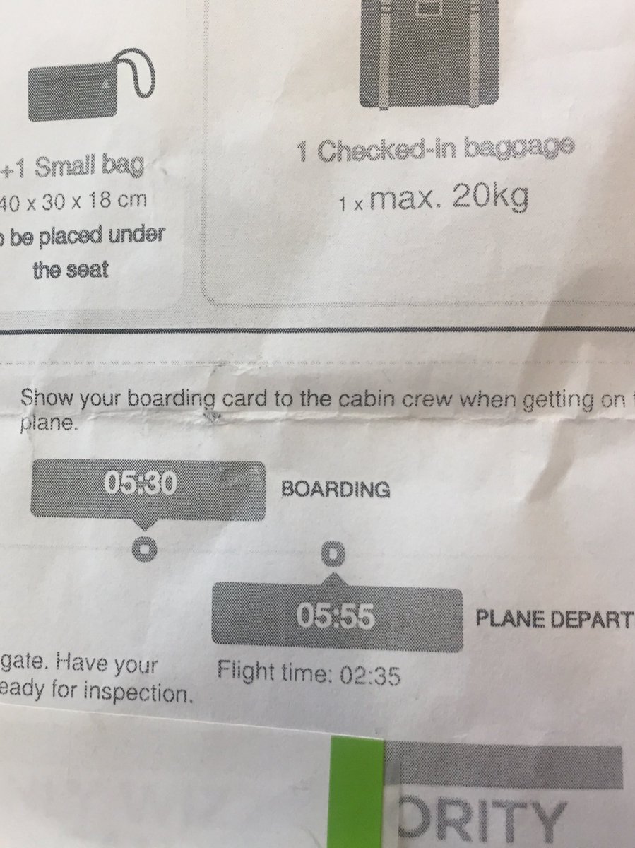 DominikaJab's tweet photo. @wizzair According to boarding pass, boarding started at 0530 - I arrived at gate 9N at 0547 due to security delays &amp; was denied boarding. No one gave reasons or suggested alternatives. I spent an hour trying to get bag. Your ticket office is unattended. #Warsawairport #wizzair #complaint https://t.co/oLCahsPzlc