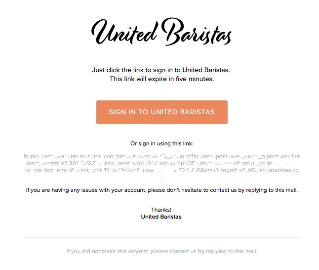 UnitedBaristas's tweet photo. New email design when signing in to United Baristas services.
#summersortout
We value security and your privacy, so remember emails from United Baristas *always* come from a 'https://t.co/t2FfddXqVr' address. https://t.co/lufNpNm3PD