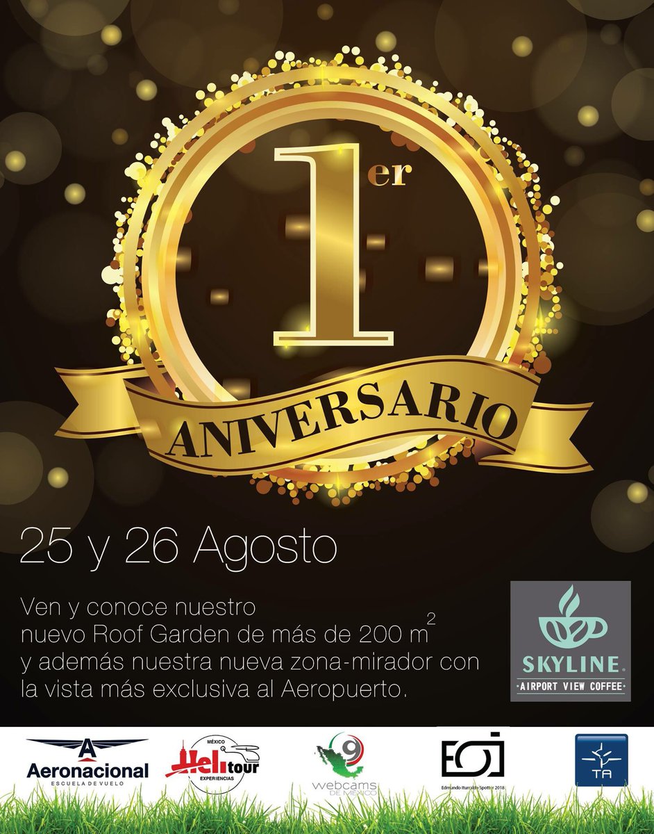 Te invitamos a conocer nuestro nuevo roof garden de 225 metros2 con la vista mas impresionante al #aicm.
No faltes!!
<a href="/AeronacionalOfi/">AeronacionalOficial</a> <a href="/webcamsdemexico/">Webcams de México</a> <a href="/AICM_mx/">Aeropuerto Internacional Benito Juárez CDMX</a> <a href="/GuillermoBGR/">Guillermo</a> <a href="/AristeguiOnline/">Aristegui Noticias</a> <a href="/ChilangoCom/">Chilango</a> <a href="/DONDEIRweb/">DÓNDE IR</a> <a href="/Foro_TV/">Foro</a> <a href="/HMeridiano/">Hechos Meridiano</a> @HechosAM <a href="/ElUniversalDF/">El Universal DF</a>