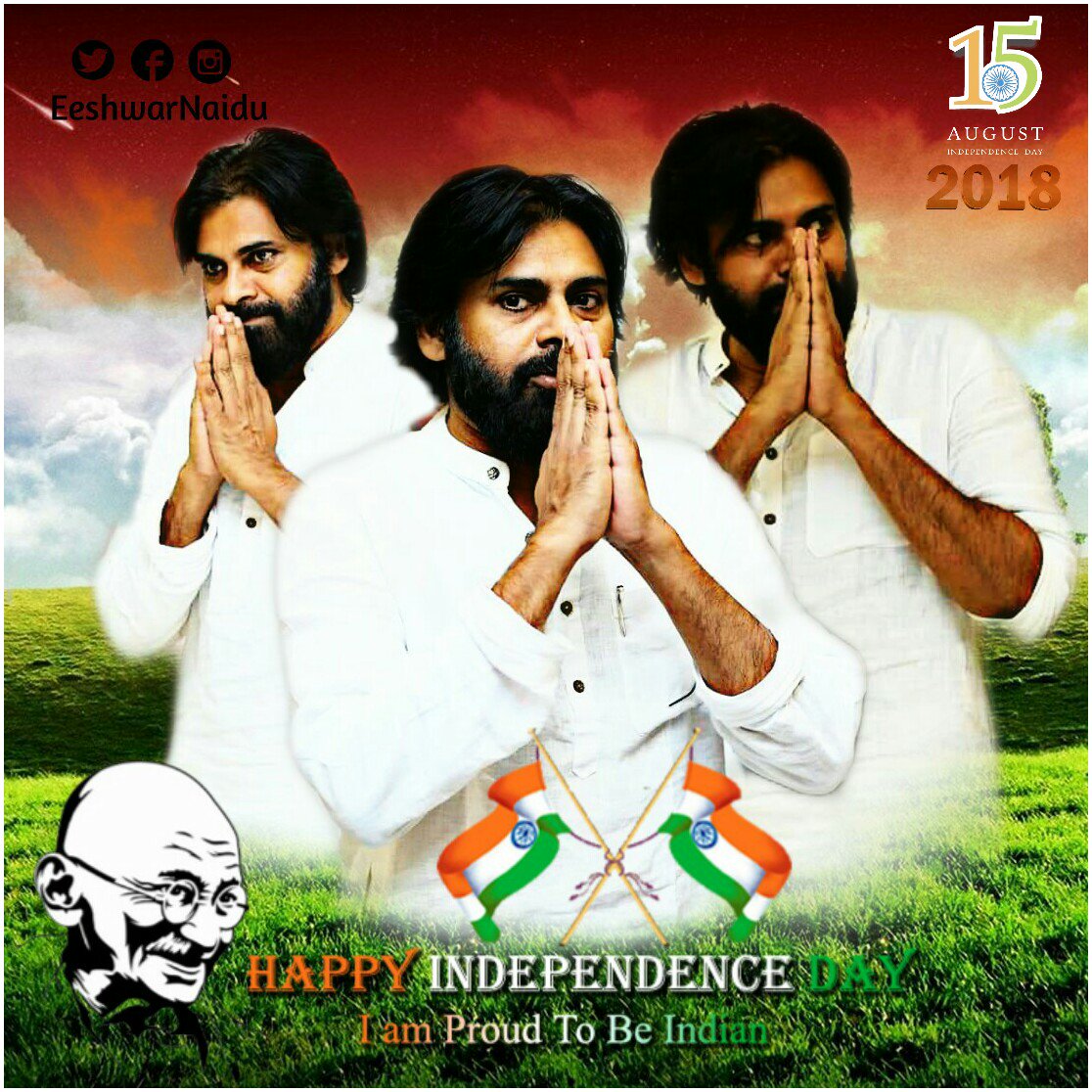 18 Days To Go Janasenani Bday  Happy Independence day      JAI JANASENA   Jai Hindh    