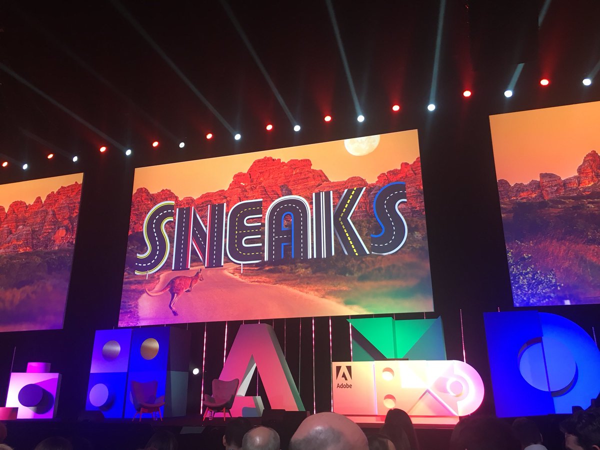 socialspinach's tweet photo. Excited for sneaks!  #adobesymp https://t.co/vMXqllGptx
