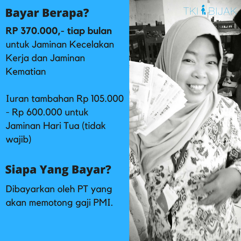 TKIBijak's tweet photo. Sempat dengar kalo Pekerja Migran sekarang wajib punya @BPJSTKinfo ? Apa sih itu? (continue) #TKIBijak #YangMelekYangBijak https://t.co/5q2LWTSHPk