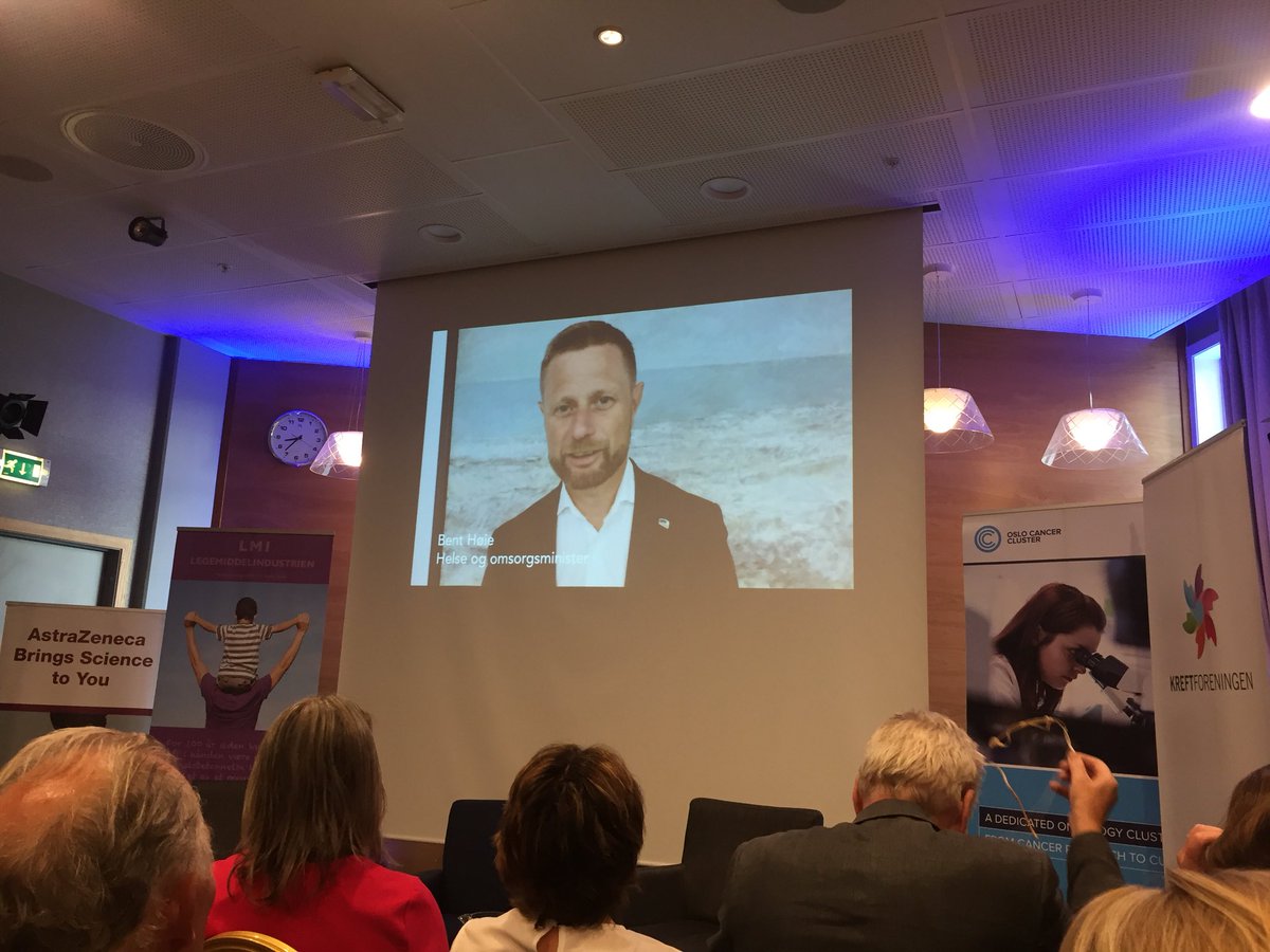 Helseministeren håper kreft blir en kurativ eller kronisk sykdom i fremtiden @BentHHoyre @ArendalsUka Fremtidens #kreftbehandling