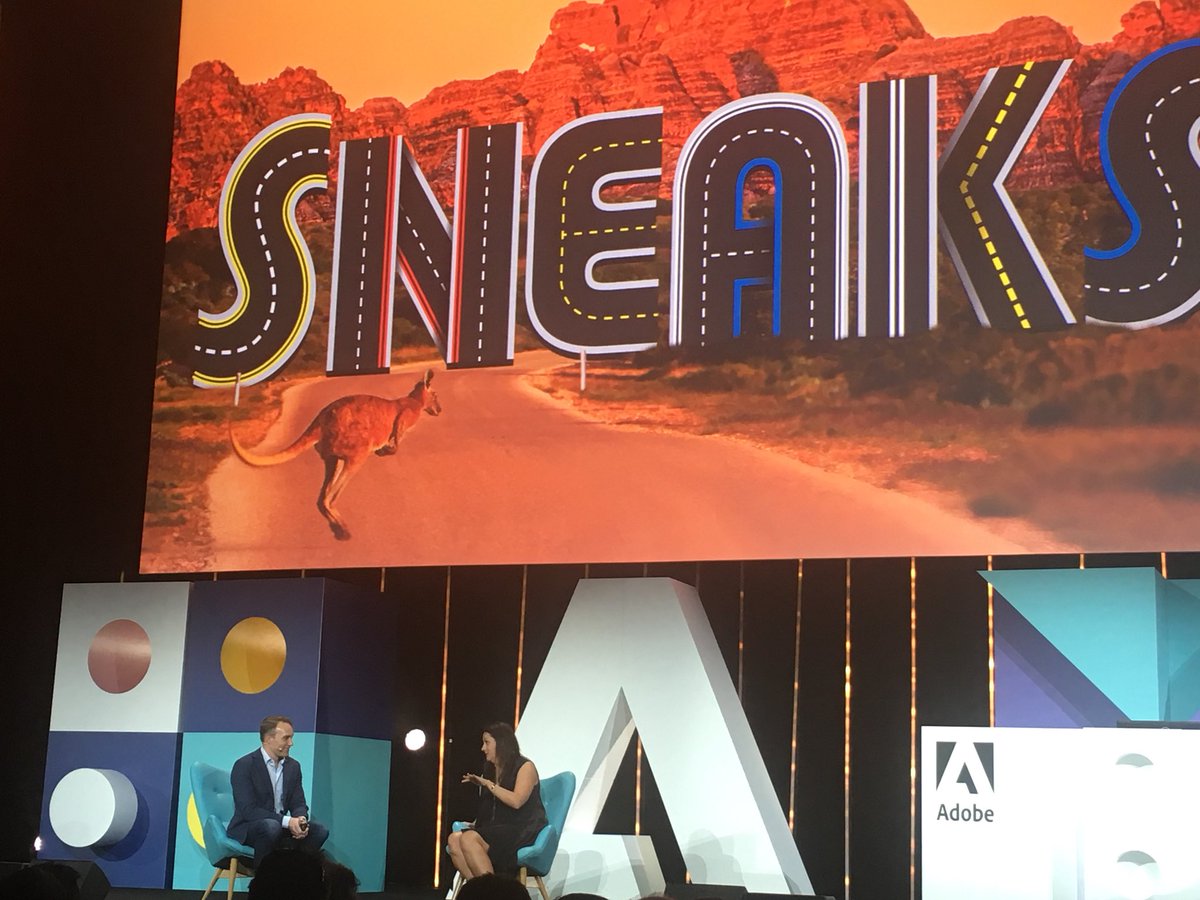 socialspinach's tweet photo. @celestebarber_  doing sneaks at adobe symposium. This is going to be very interesting! 🤪
#adobesymp https://t.co/vLDxXUbwDO
