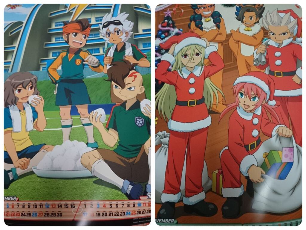 画像フォルダに眠ってた2015年のイナイレのカレンダー懐かしくて震えてる