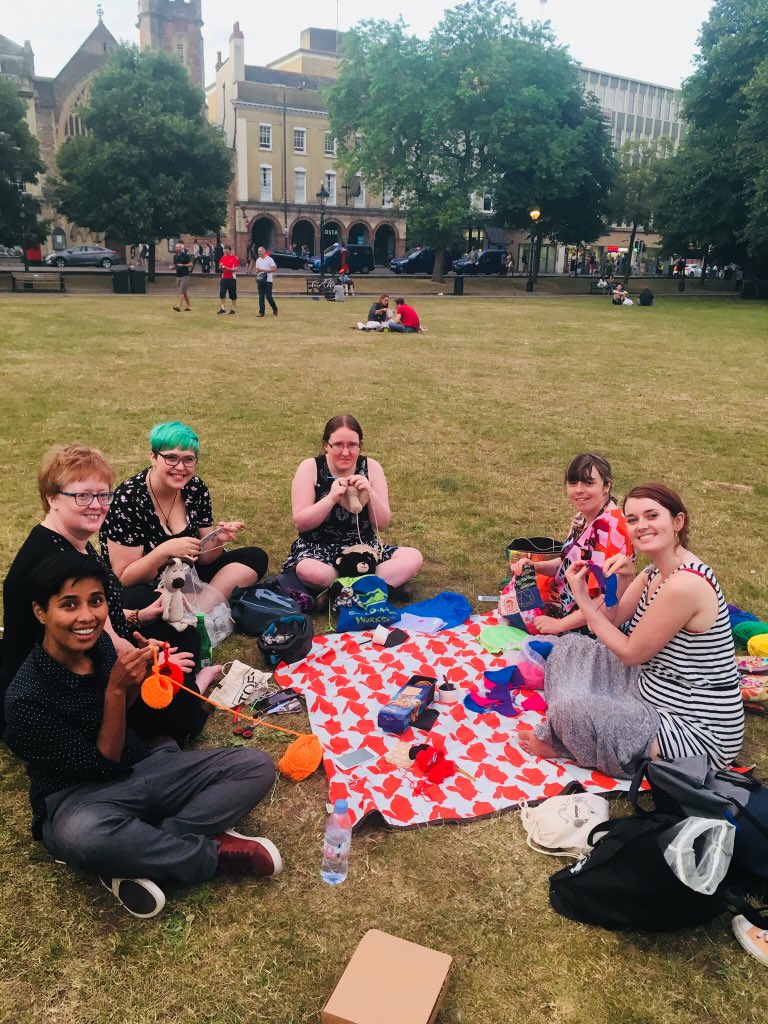 QueerYarn's tweet photo. Hey queers, it’s yarn time again on Thurs 23rd. Come meet our lovely squad! #queeryarn #bristol https://t.co/ChatSyoUdA