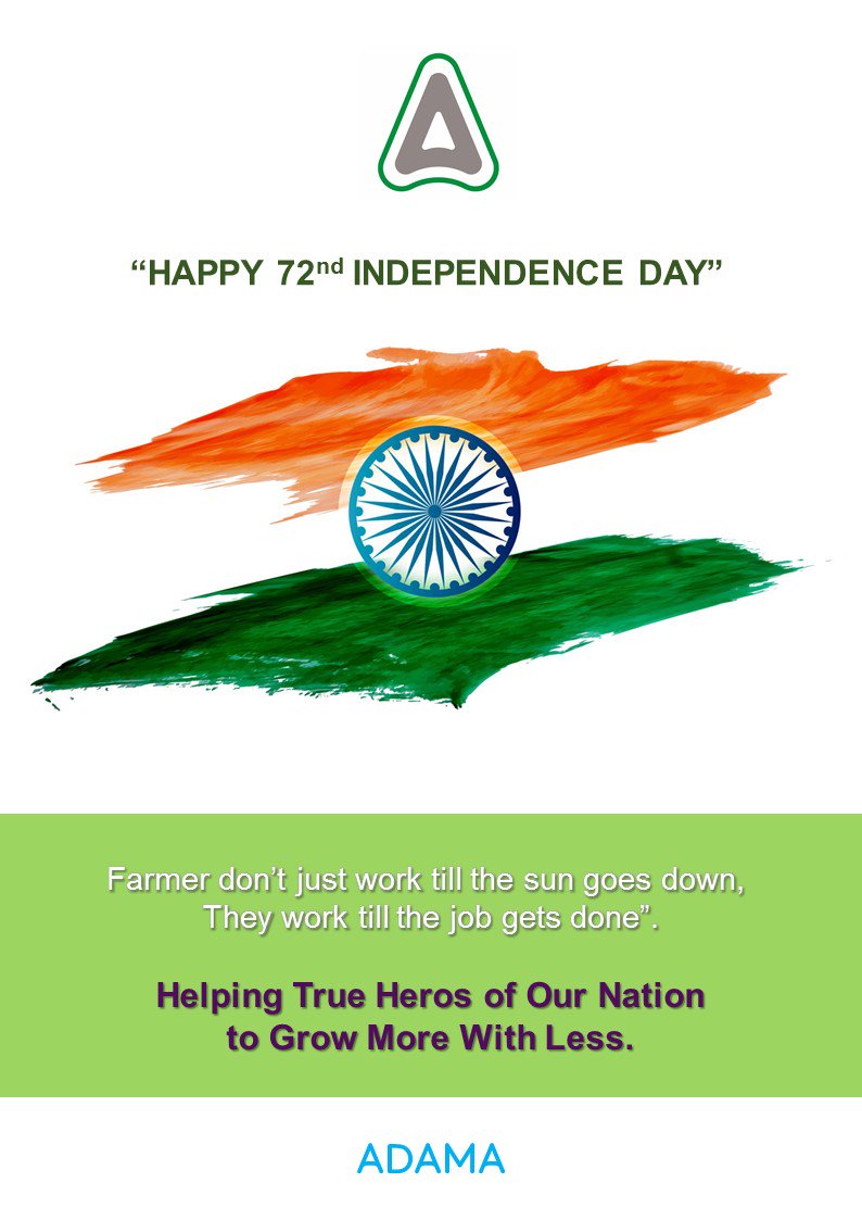 AdamaIndia's tweet photo. Happy 72nd Independence Day!
#IndependenceDayIndia https://t.co/OX7LDPuBi9