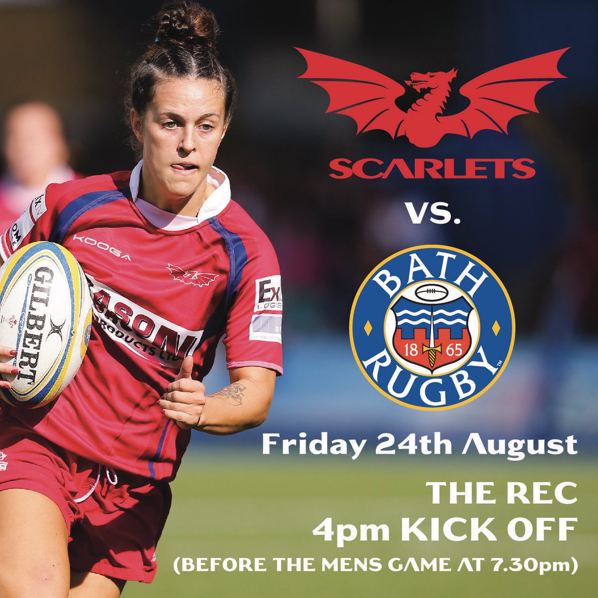 Ffion Lewis (@ffionalicelewis) on Twitter photo <a href="/Scarlets_Ladies/">Scarlets Ladies</a> Vs <a href="/BathRugbyLadies/">Bath Rugby Ladies</a>
📍: Bath Recreational Ground
📆: Friday 24th August
⏰: 4pm kick off (before <a href="/scarlets_rugby/">Scarlets Rugby</a> game at 7.30pm)
#ynypac ✨ <a href="/Scarlets_Ladies/">Scarlets Ladies</a> Vs <a href="/BathRugbyLadies/">Bath Rugby Ladies</a>
📍: Bath Recreational Ground
📆: Friday 24th August
⏰: 4pm kick off (before <a href="/scarlets_rugby/">Scarlets Rugby</a> game at 7.30pm)
#ynypac ✨