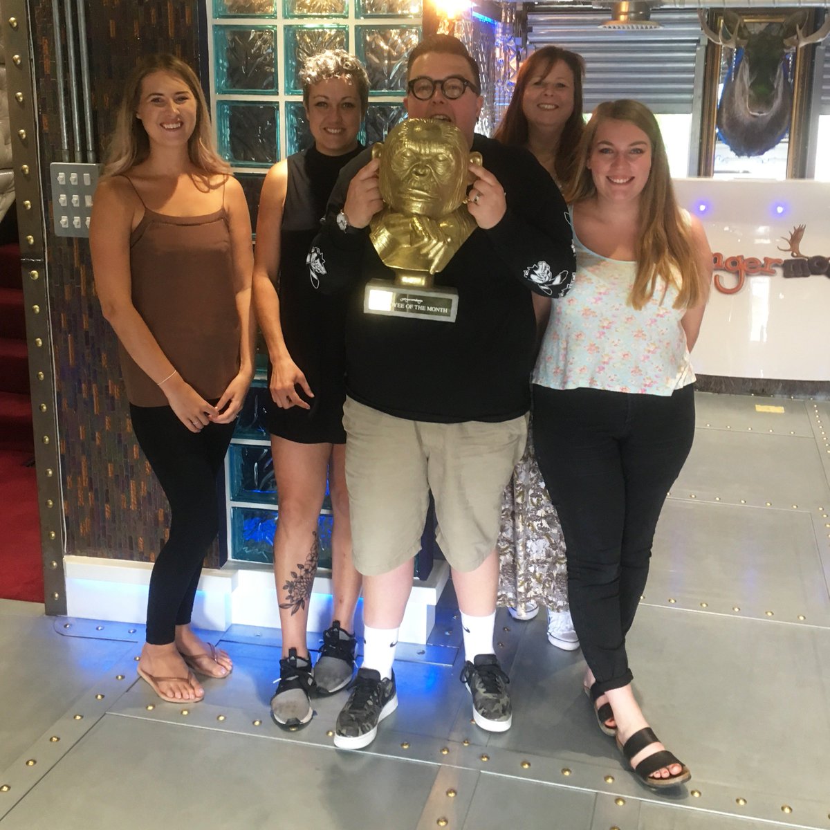 GingerMonkeysUK's tweet photo. A huge Congratulations to Clare our Senior Designer for being awarded employee of the month in the Gingermonkeys studio! #GMStudio #GingermonkeysUK #EmployeeOfTheMonth https://t.co/kRcx9nm81M