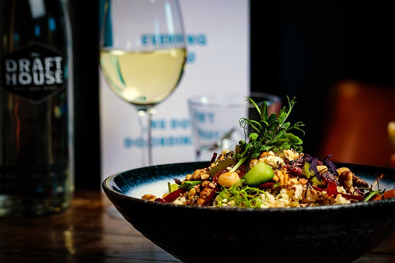 No mid-week slump here with our lunchtime munch. Superfood salad, Sherlock’s beef burger, Goat’s cheese burger and more, all available from 12pm. Our evening menu kicks off at 5pm. Vegetarian &amp; gluten free options are also available. #DraftHouseSligo