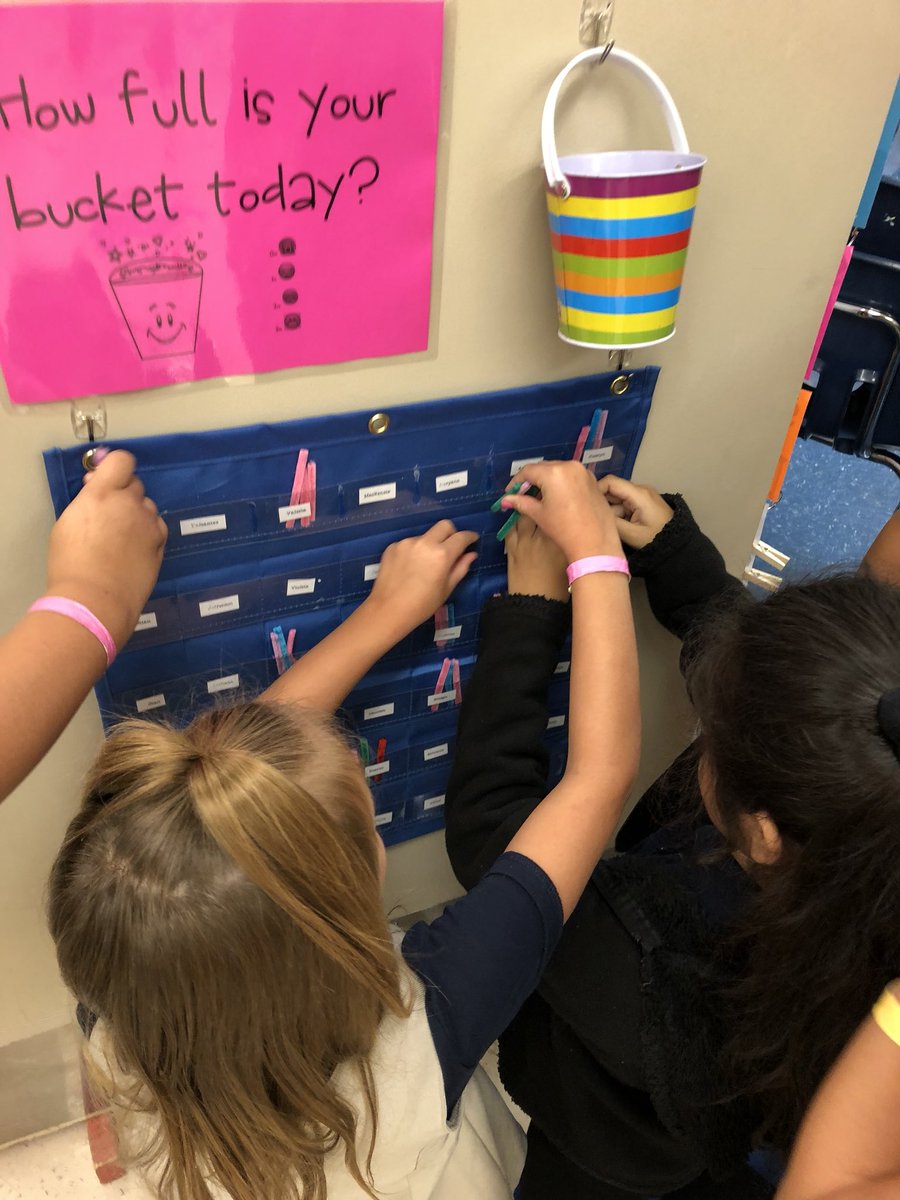 MrsSWoodbridge's tweet photo. Daily check-in on how we’re feeling! How full is your bucket today? 😄 @WoodbridgeElem https://t.co/50eiRK0zdx