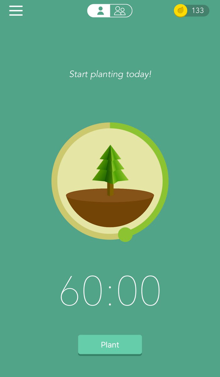 LachlanBoland's tweet photo. I’ve been getting around this wee little app called Forest. You plant a tree that’s grows larger with the time set. If you use your phone in that period the tree dies. It’s a really need little mechanic to encourages me to put my phone down and get some work done! #ALM201 https://t.co/Vvh7bFJkc2