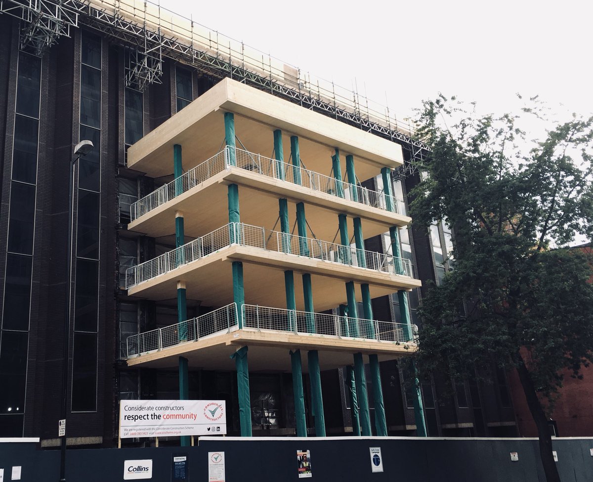 BIM4CLT's tweet photo. #Crosslaminatedtimber in #London 
Nice use of CLT to refurbish an office block #hybrid #CLT #steel https://t.co/9SR0dPN33j