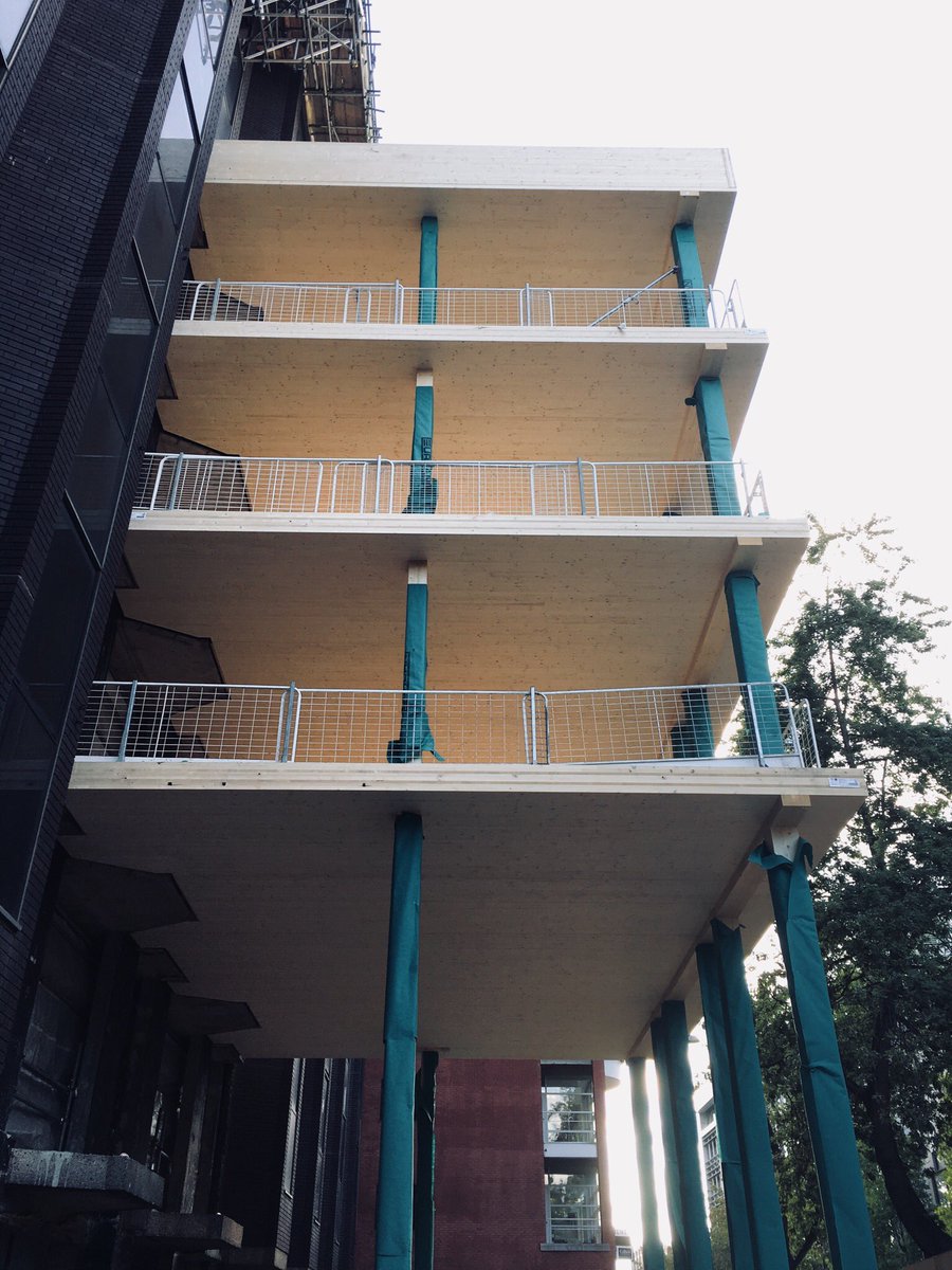 BIM4CLT's tweet photo. #Crosslaminatedtimber in #London 
Nice use of CLT to refurbish an office block #hybrid #CLT #steel https://t.co/9SR0dPN33j