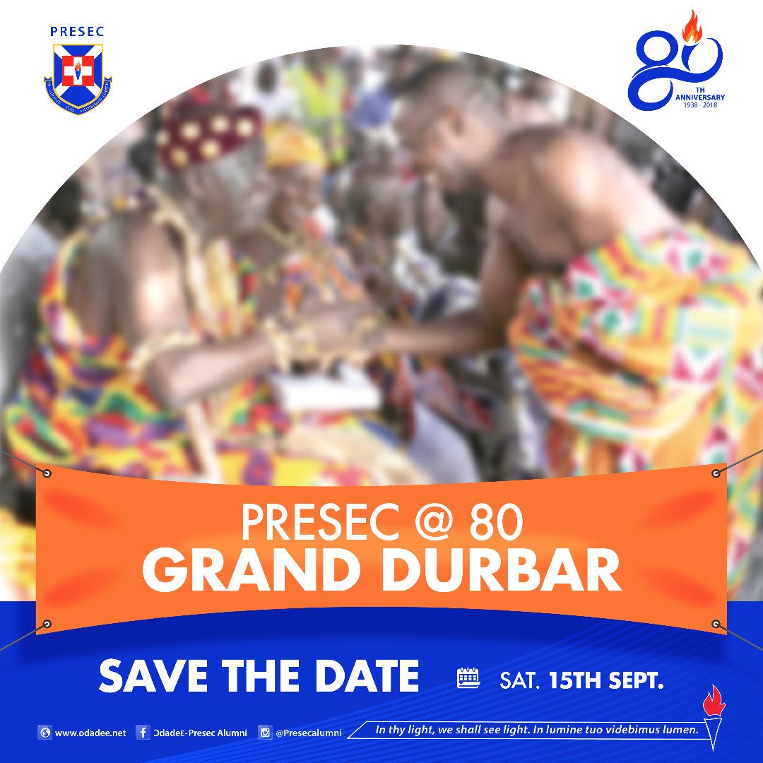 Odadee_Official's tweet photo. Exactly a month from today is our Grand Durbar, in view of this we are all being tasked to share these teaser posters on our various social media pages at 12 noon to help in the hype.
In thy Light, we shall see Light.
#Presec80
#Odadee
#PresecDurbar https://t.co/g9QaRmwNs5
