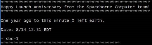 MdotFernandez's tweet image. 8/14/2018 marked the 1 Year Anniv. of the #SpaceborneComputer launch on @SpaceX -12 and 11 months of  being operational after being installed by @Astro_Sabot and @AstroKomrade !!!  We had some fun with our Dashboard and MOTD.  #HPCinSpace  #HPCmatters  @MdotFernandez @ISS_CASIS