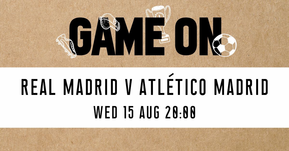 Another night of European football;

It's the Madrid derby in the UEFA SuperCup kicking off at 8pm this evening.

Can Real perform without their big boy, Ronaldo. Can Simeone's squad get a good boost before they start their new season?

Join us and find out.