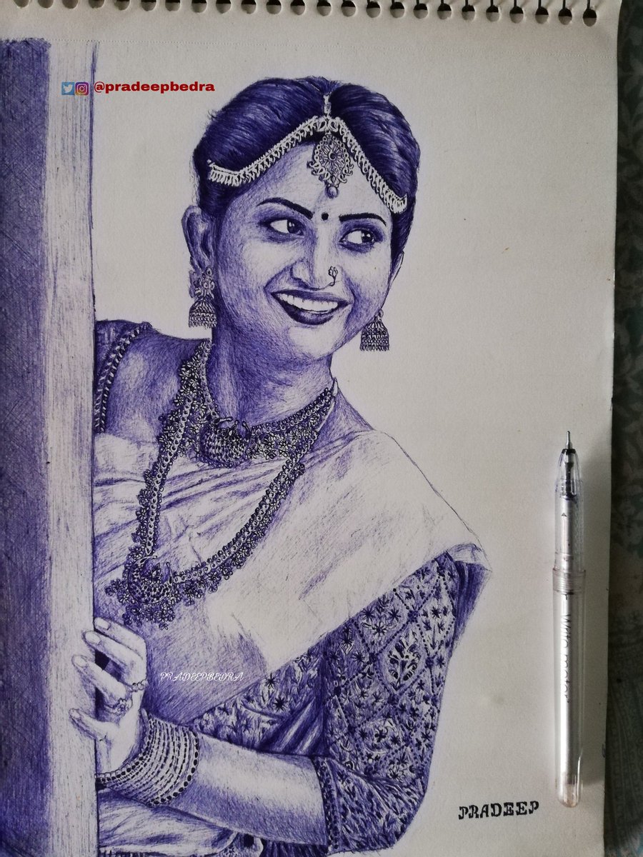 pradeepbedra's tweet photo. Pensketch of @nakshathra___
#myart
#pensketch #penpotrait #ballpenart
#Nakshathra #orkutpenne
RT if you like my art 👇 https://t.co/cm9NisKWXe