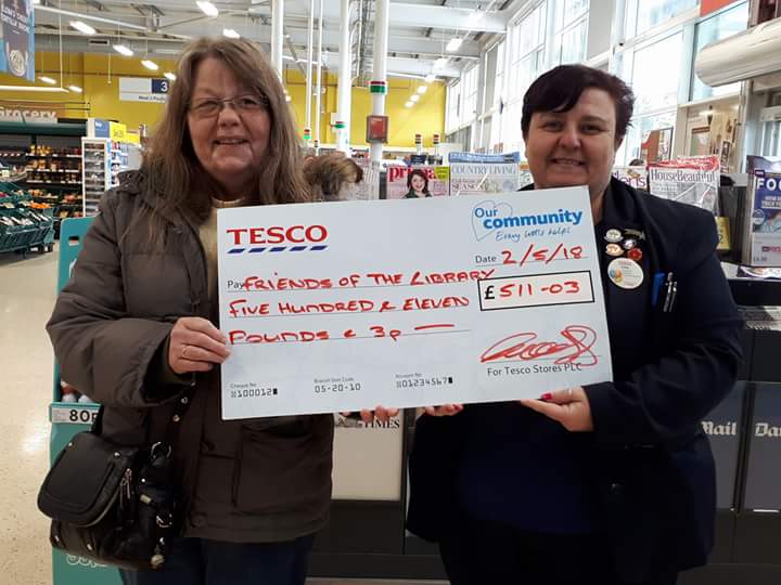 Hayridge's tweet photo. A big thank you to Tesco who granted our Friends Group over £500 after a book sale. This money will go directly to the Hayridge to help improve our service. https://t.co/WDFtVNdnD1