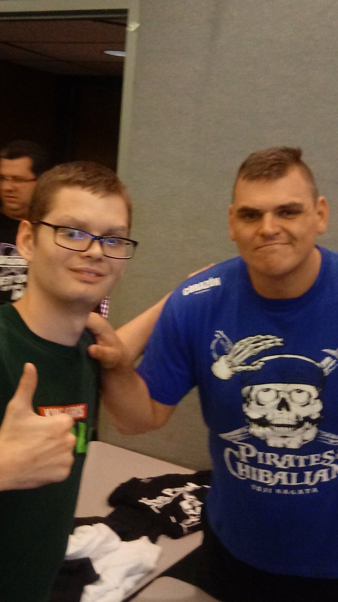 Cluckster1700's tweet photo. Thanks to all the wrestlers who took the time to chat with me and deal with my awkwardness #evolve111 #progressdetroit @RickeyShanePage @WalterAUT @TheJackSexsmith @JimmyHavoc https://t.co/i4RbXDgOry