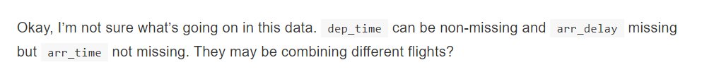 JonaCao's tweet image. LOL. Reading a solution manual a professor wrote for #RforDataScience and his answers sometimes are really funny. Can't stop laughing!