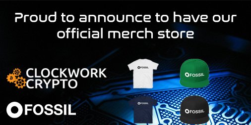 FOSSILPlatform's tweet image. Proud to announce our partnership with @clockwork_crypt 🚀

✅Official #FOSSIL merchandise exclusively now available! Pay using #FOS via our discord!

clockworkcrypto.com/product-catego…

#Masternodes #FOS