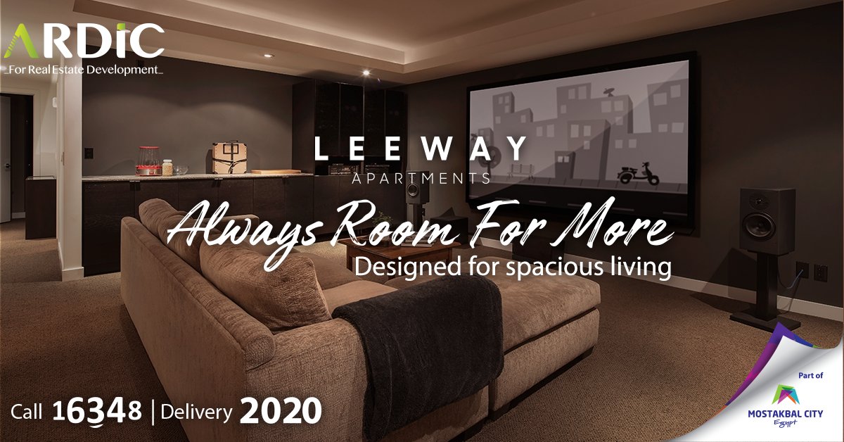 ARDICRealEstate's tweet photo. A good movie always needs the right company to watch with, and the right place to enjoy..
LEEWAY provides apartments ranging from 200 to 250 sqm, where you can have your own Cinema Room, 0% interest, 7 years installment, and delivered in 2020.
LEEWAY, Designed for Spacious Living https://t.co/NBioYMneLA