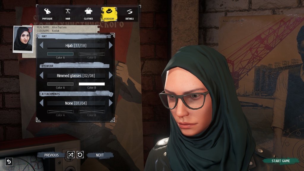 Mr Big Bones Dude Phantom Doctrine Lets You Wear A Hijab In Your Character Model And Portrait