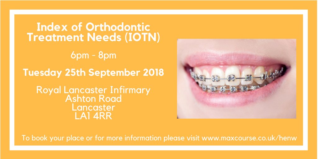 EmmaDentEdNW's tweet photo. Do you know your local Orthodontic referral guidelines? Get up to date with our next IOTN course @UhmbtEdCentre To book your place visit https://t.co/uy8rbZ3hnD #DentalNW @DentEducationNW @ElaineDentEdNW @LindseyHEE_nw @LeanneDentEdNW https://t.co/tiiR4x01bQ