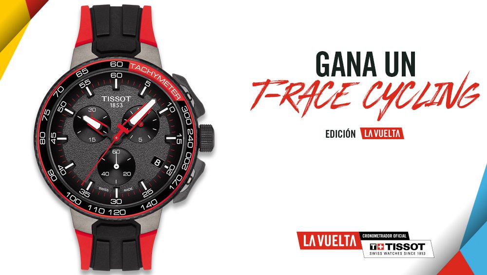 lavuelta's tweet photo. 🇪🇸 ¿Quieres un @TISSOT
 T-Race Cycling Edición @lavuelta ? ¡Lo sorteamos!
➡️ RT + FOLLOW

🇬🇧 Do you want a @TISSOT
 T-Race Cycling @lavuelta Edition? Enter the draw!
➡️ RT + FOLLOW https://t.co/kS7Zi70QwQ