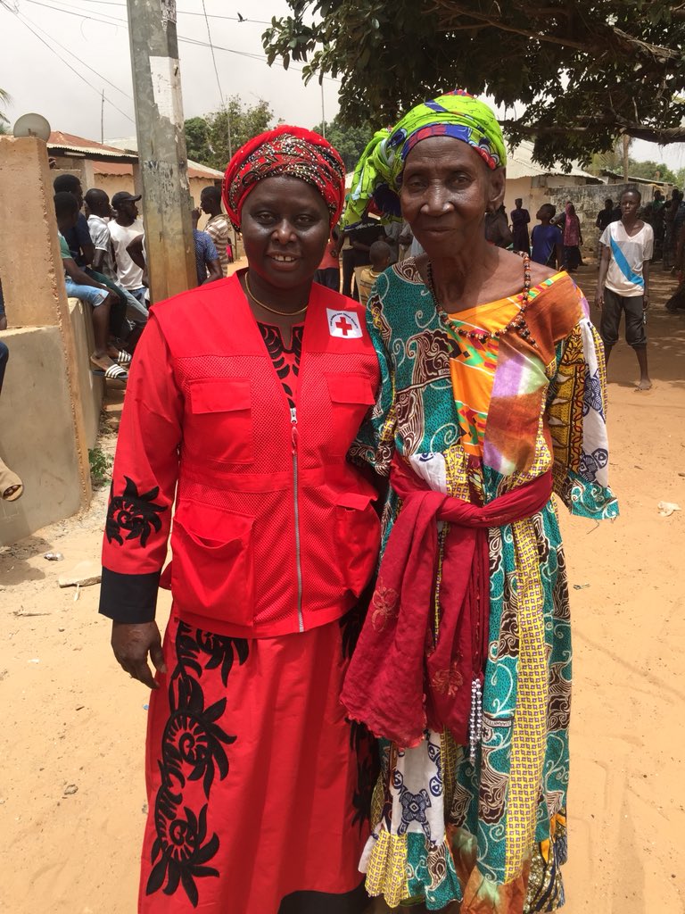 bambas88's tweet photo. Aunty Filly  of #Faraba is among the oldest members of @GambiaRedCross w/@SenghoreAl &amp; others from the mid 70s. When she talks about the history of @GambiaRedCross, you have no other option than to listen. She is an inspiration. @ModouTouray10 @kanimorry- here is a success story! https://t.co/GbSB8mThZ0