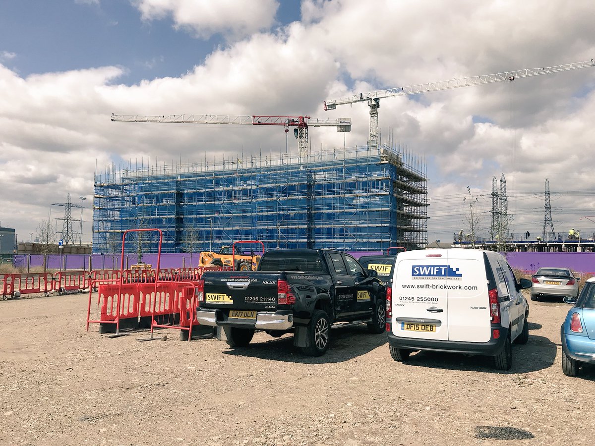 SwiftScaff's tweet image. Well under away at Barking stage 2 for Bellway another joint venture between Swift Scaffolding and @SwiftBrickwork #Scaffold #brickwork