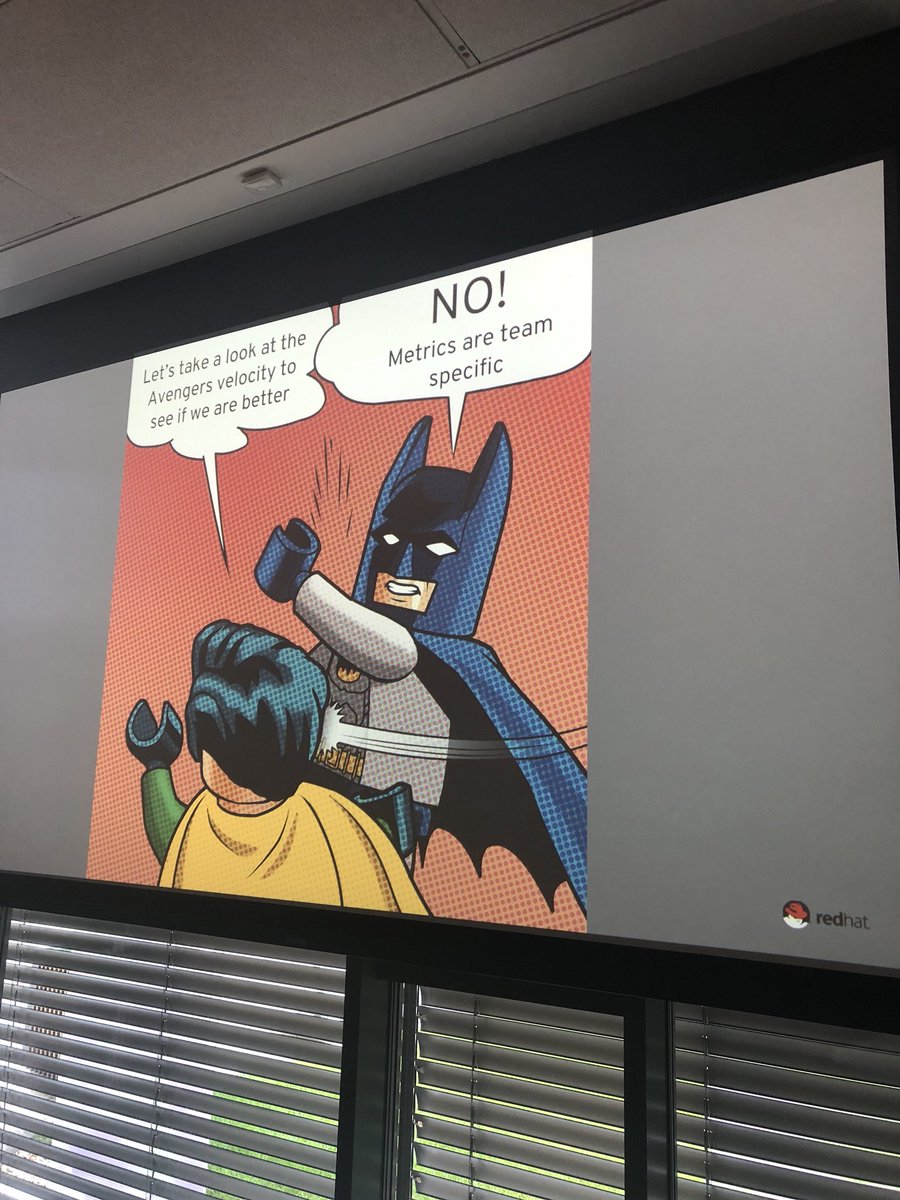 DomiBula's tweet image. Are you wondering how to provide more support to your #agile team? Stop✋measuring teams against each other! 💪#agiledevelopment training at @redhatcz @RedHatJobs #RHAgile #metrics