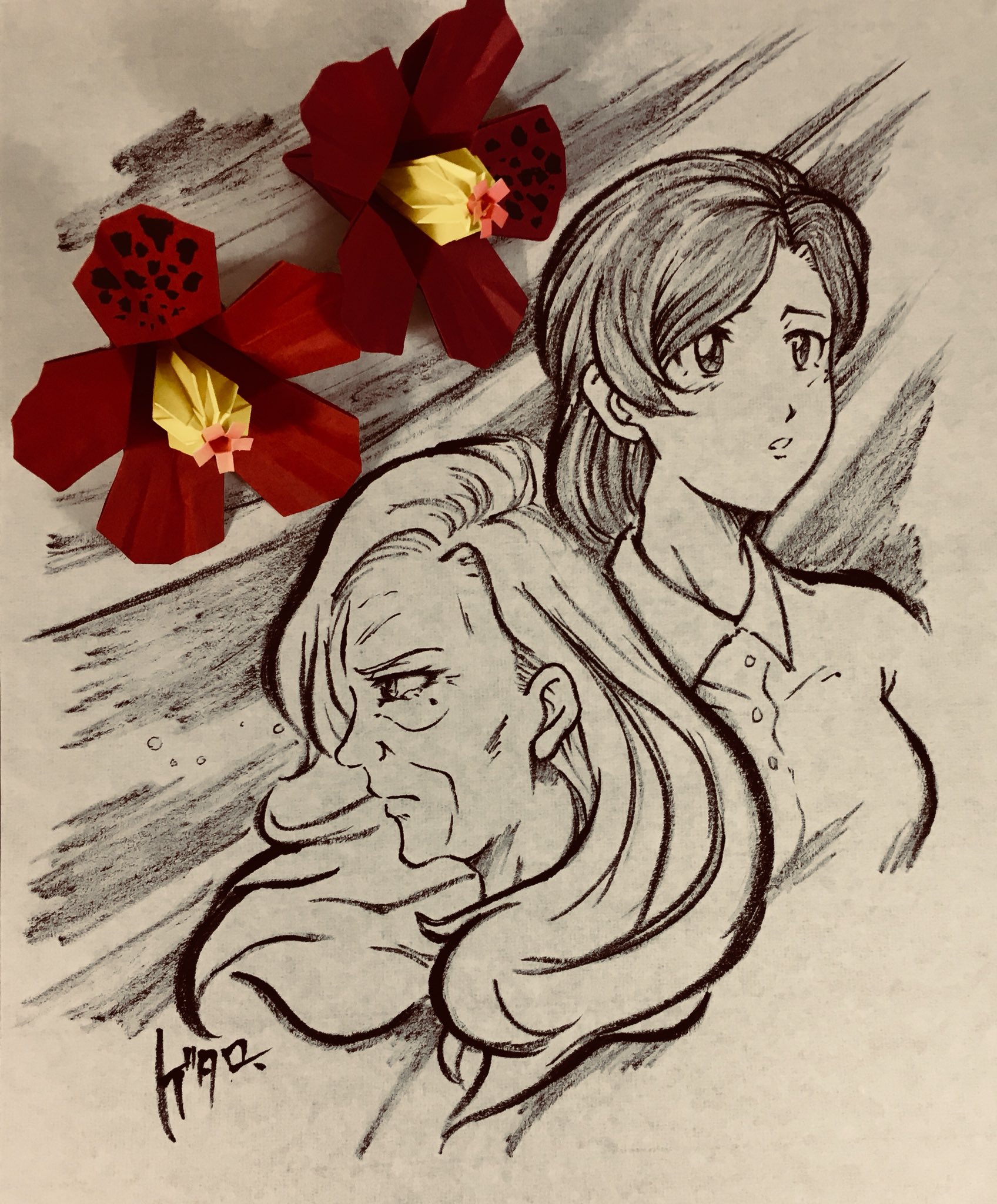 放浪のゲタロー 妖花の記憶 からお婆ちゃんの淑子さんを墨絵で描きました 妖花は折り紙で製作 現在と若かりし頃を描いてみました ゲゲゲの鬼太郎 妖花の記憶 墨絵 イラスト T Co C0xp2fx4xr Twitter 放浪のゲタロー 妖花の記憶 からお婆ちゃんの淑子さんを墨絵で描きました 妖花は折り紙で製作 現在と若かりし頃を描いてみました ゲゲゲの鬼太郎 妖花の記憶 墨絵 イラスト T Co C0xp2fx4xr Twitter