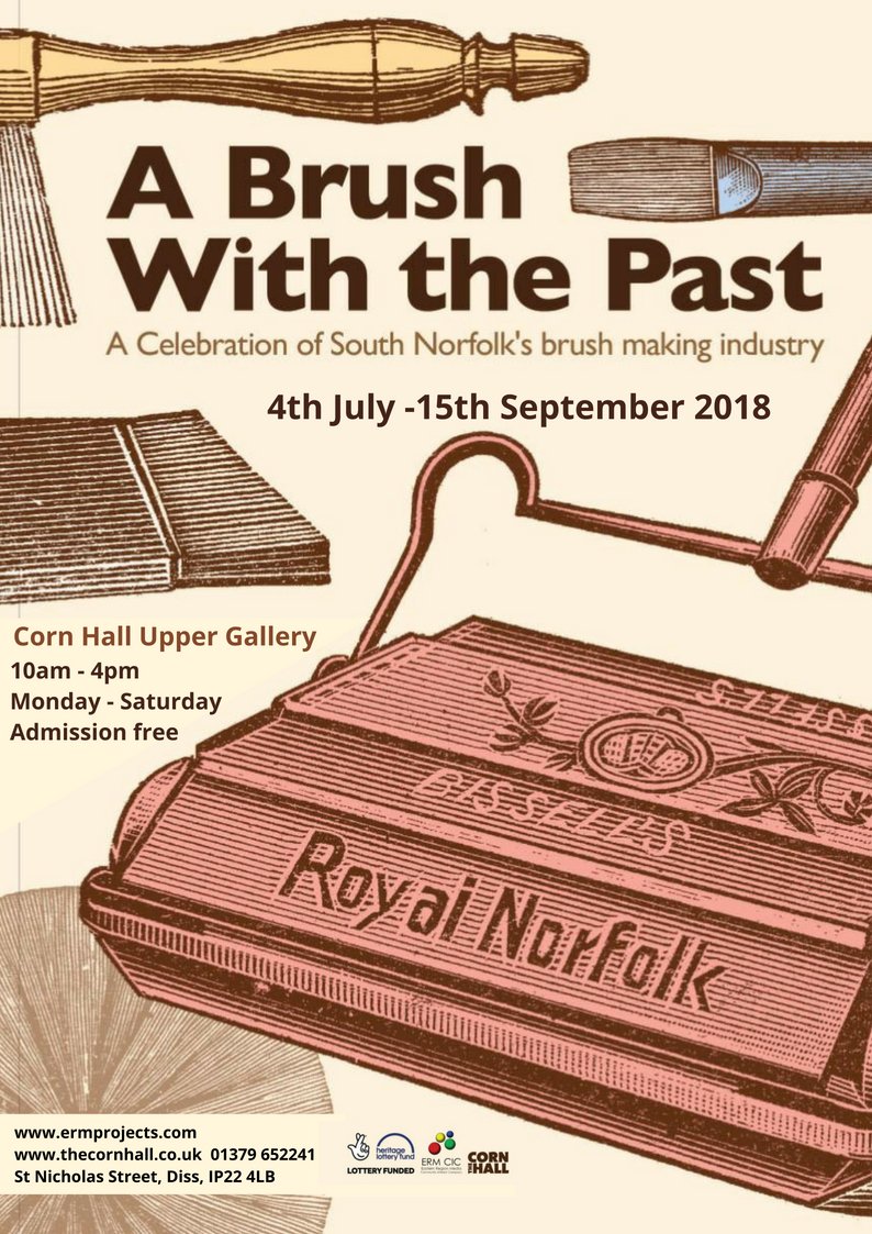 DissHT's tweet image. Did you or a member of your family work in a local brush factory? Do you remember the factory hooters ringing people into work? Or are you intrigued by local history and craft? Then the exhibition ‘A Brush with the Past’ @DissCornHall will be just up your street!
@HLFEoE