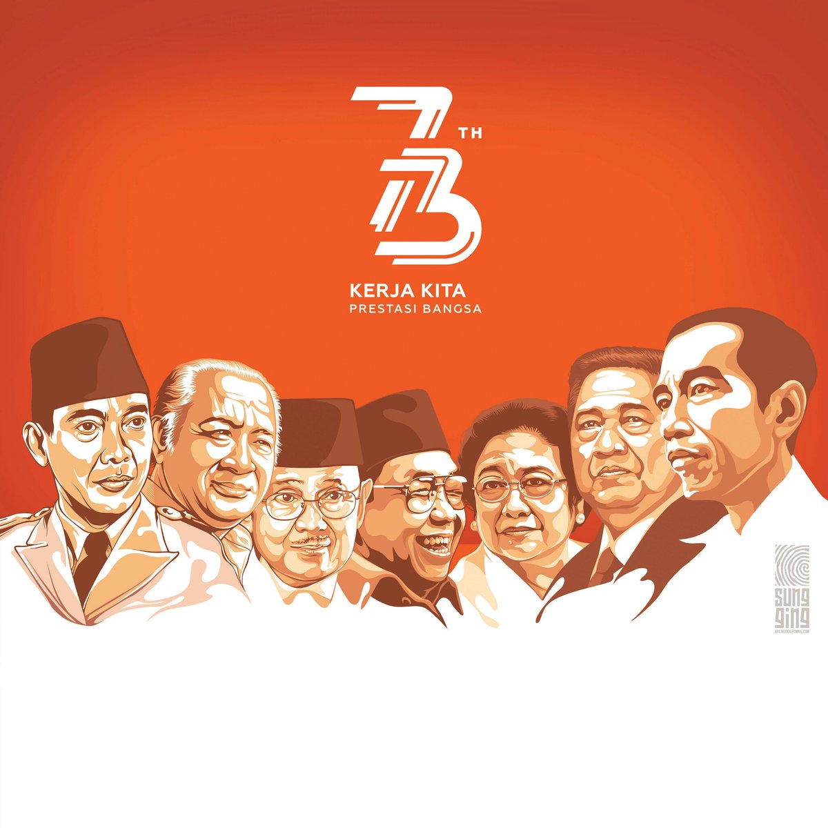 sungprie's tweet photo. ...bagimu negeri, jiwa raga kami...
#Indonesia #indonesiapresident #vectorart #independenceday #73indonesiamerdeka #merdeka #kemerdekaan #kemerdekaanindonesia #7presidents #17agustus https://t.co/oOALMCrPJd