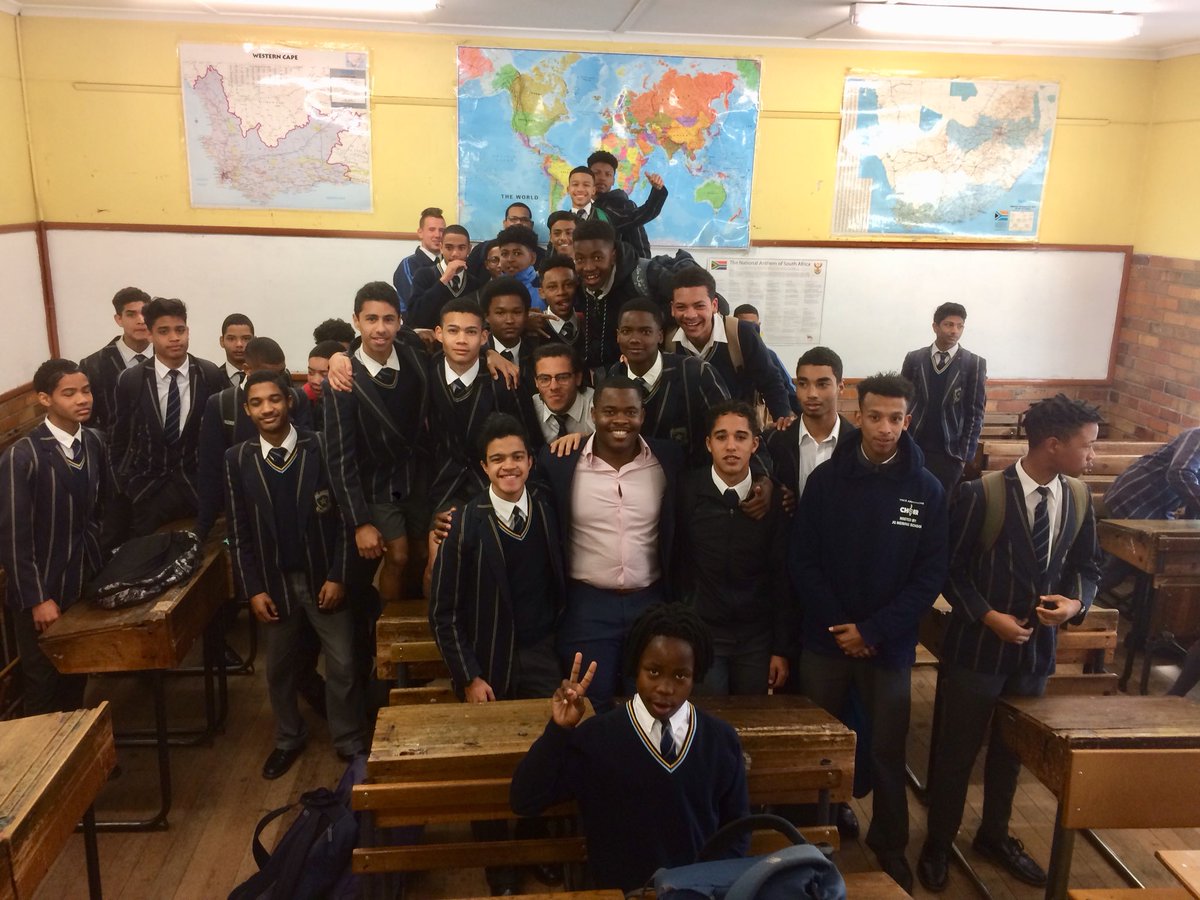 KabuyaRodrigue's tweet photo. Thanks to JG Meiring High school for allowing me to spend time with these great guys #YoungLeader series continues let’s make Africa Great again https://t.co/vPIiJjUztU