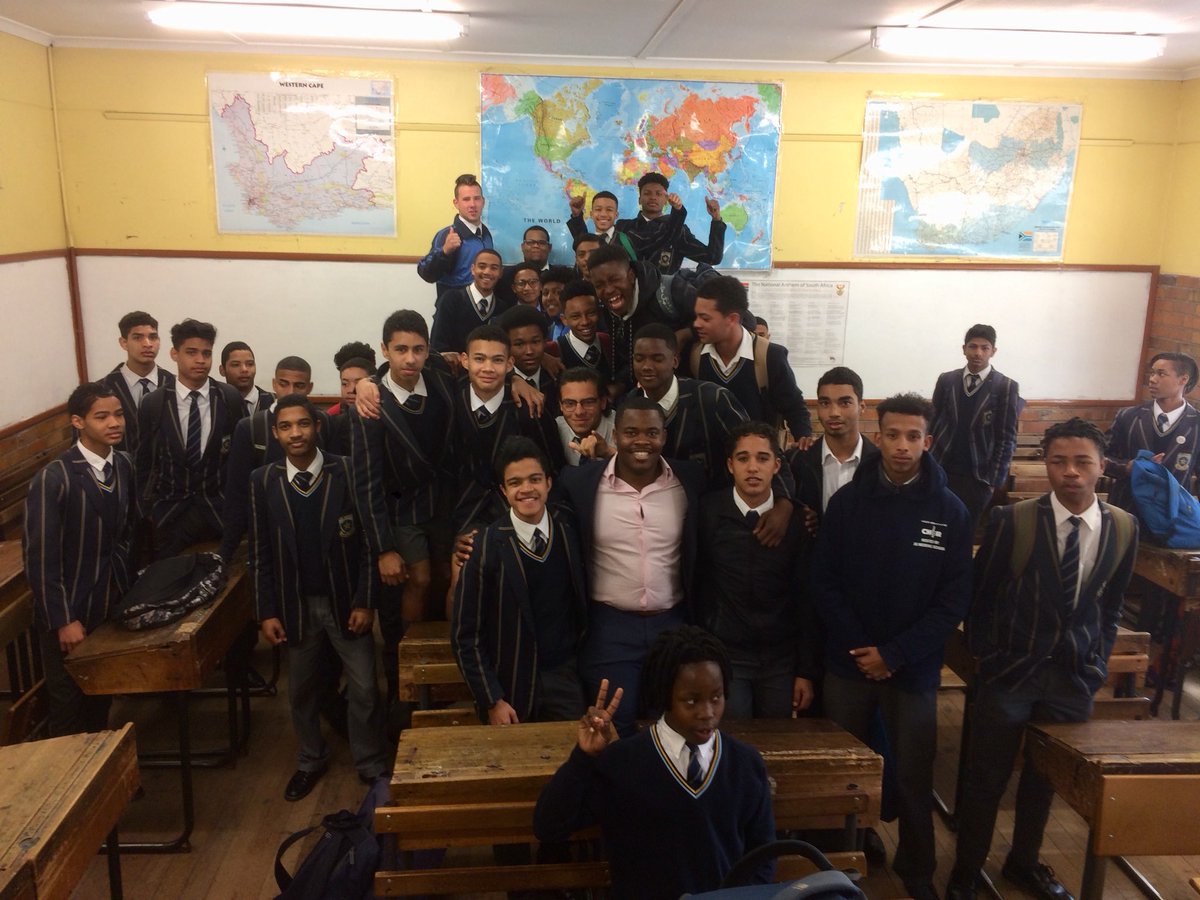 KabuyaRodrigue's tweet photo. Thanks to JG Meiring High school for allowing me to spend time with these great guys #YoungLeader series continues let’s make Africa Great again https://t.co/vPIiJjUztU