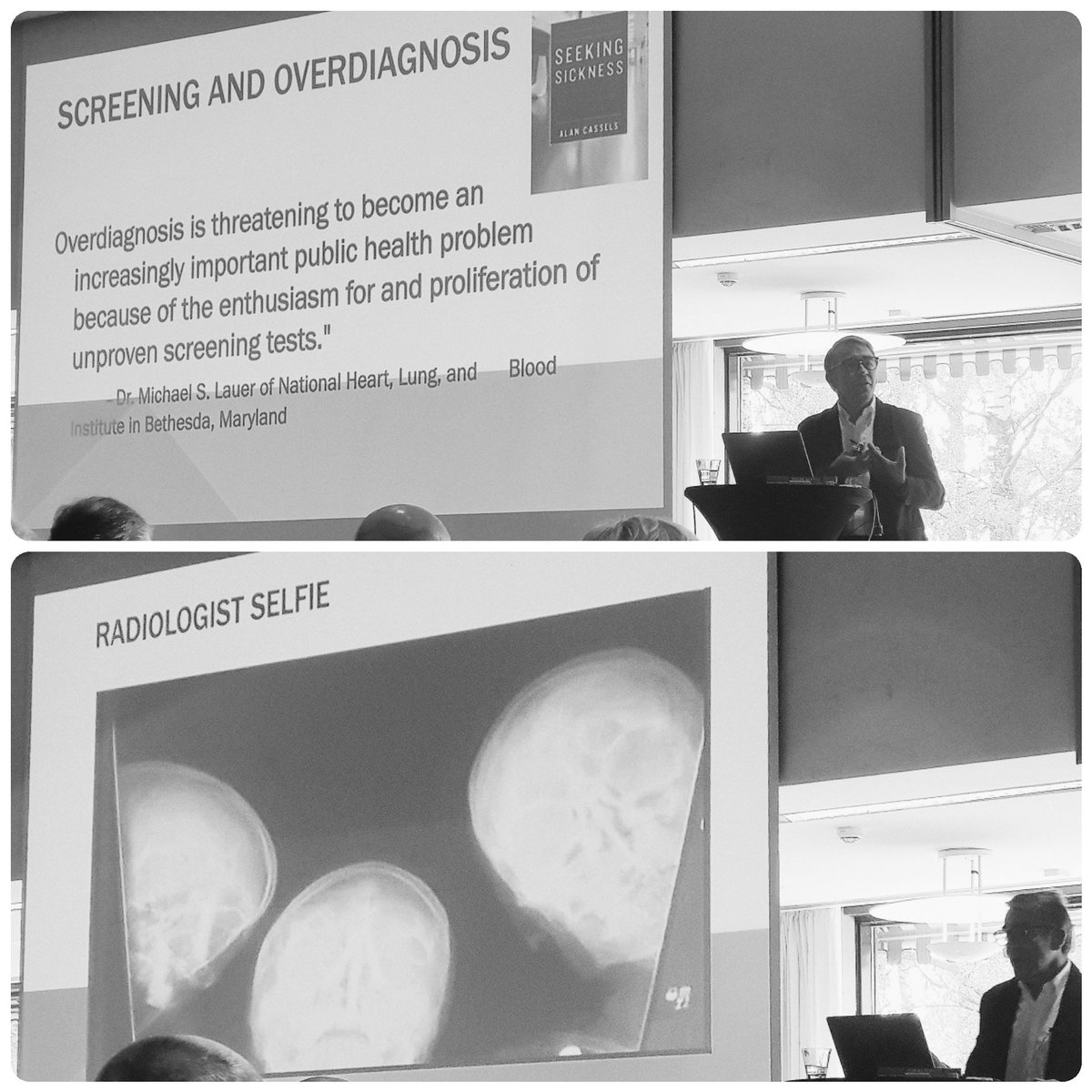 When presented with a treatment, always ask "What would happen if I did nothing?" <a href="/AKECassels/">Alan Cassels</a> Challenges &amp; Opportunities in Educating the Public #TooMuchMed #TMM #ChoosingWisely #OverMedicalisation #Helsinki