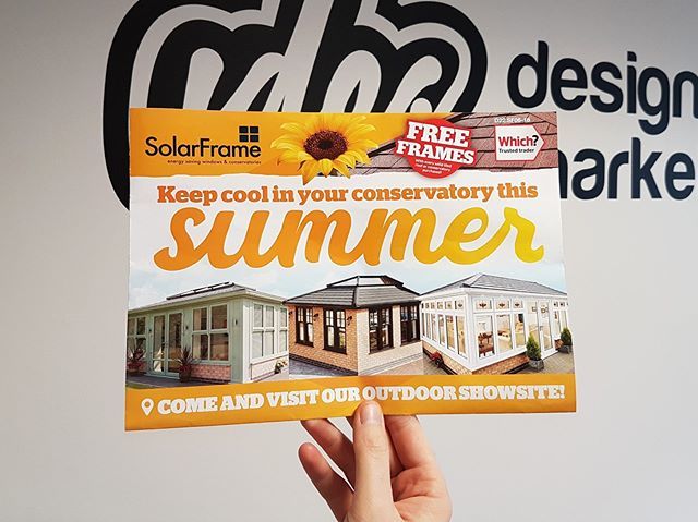 What are you doing to stay cool this summer? Answer in the comments.

In our latest scorching summer leaflet design for SolarFrame, you'll see a whole range of solid tiled roof conservatories that will help you stay as cool as a cucumber!

If you need a … ift.tt/2KTVEpA