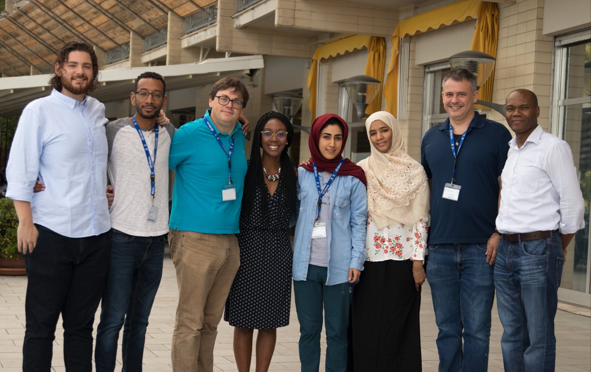 RobQuick5's tweet photo. The wonderful group of classroom helpers with the organizers at #DataTrieste18. This group spent many hours each day working with students to make sure the materials presented were understood. I can't thank them enough for their commitment to making this school a huge success! https://t.co/suQHul2io6