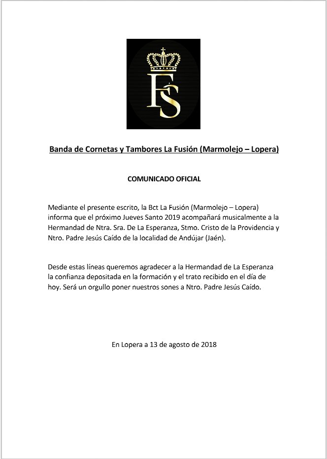 ccttlafusion's tweet photo. COMUNICADO OFICIAL 📄 https://t.co/jxek7YZ6Sn
