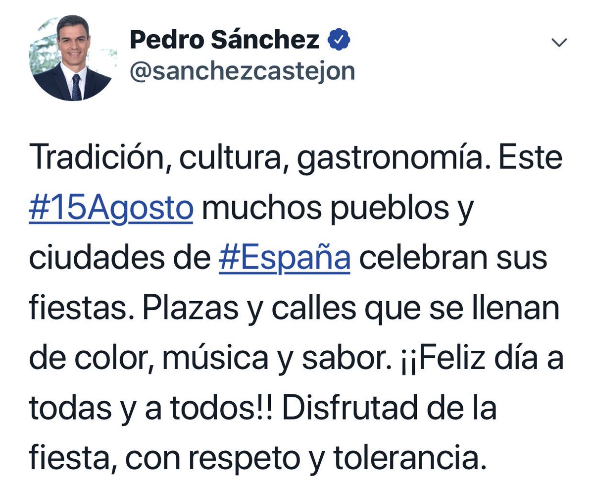 ASUNCIÓN DE LA VIRGEN MARÍA.
Si usted no lo sabe o no quiere ofender a nadie lo mejor que podría hacer es dimitir ya.
#DiaDeLaVirgen18 
#Asunción
#15Agosto