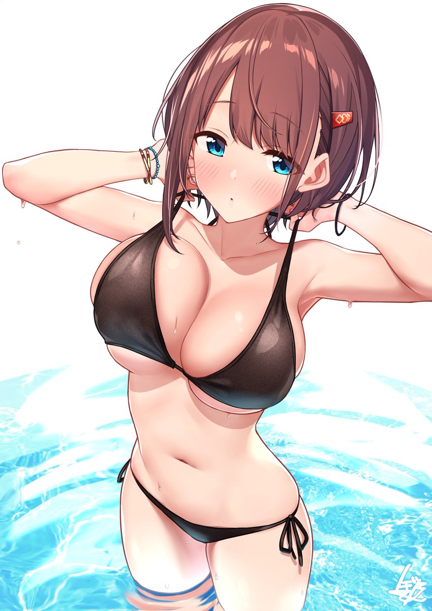 ぼに 黒水着の一夜ちゃん ぼに 黒水着の一夜ちゃん