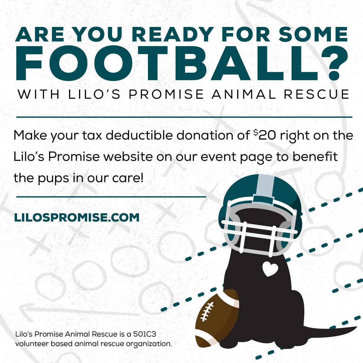 lilospromise's tweet photo. 🐾🏈ARE YOU READY FOR SOME FOOTBALL?🏈🐾 The annual Football Pool is back! Make your tax deductible donation on our website. https://t.co/NL903sZTxP #footballseason #footballpool  #rescuedogsrock #adoptdontshop #rescuesaveslives #donationssavelives #lilospromiseanimalrescue https://t.co/Sf3UHvy0Gk